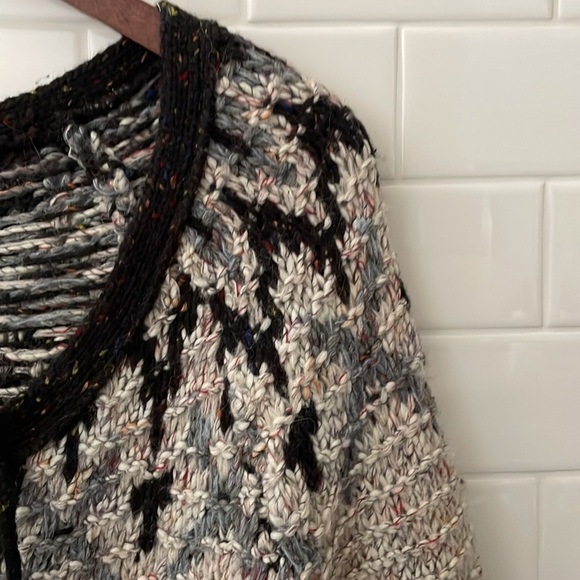 Free People Love Bug Chunky Nordic Lace Up Sweater - Picture 5 of 8